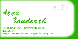 alex konderth business card